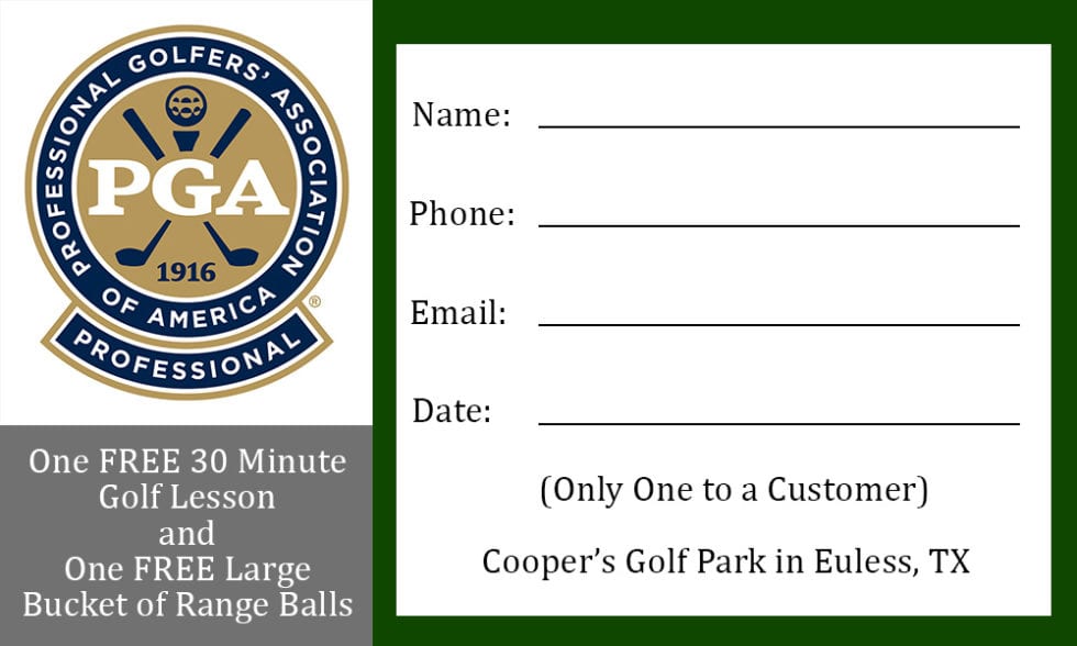 golf coupon